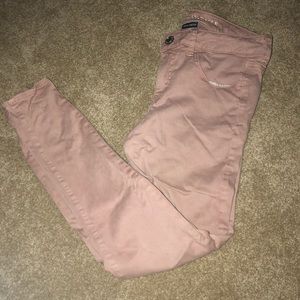 Dusty rose skinny jeggings